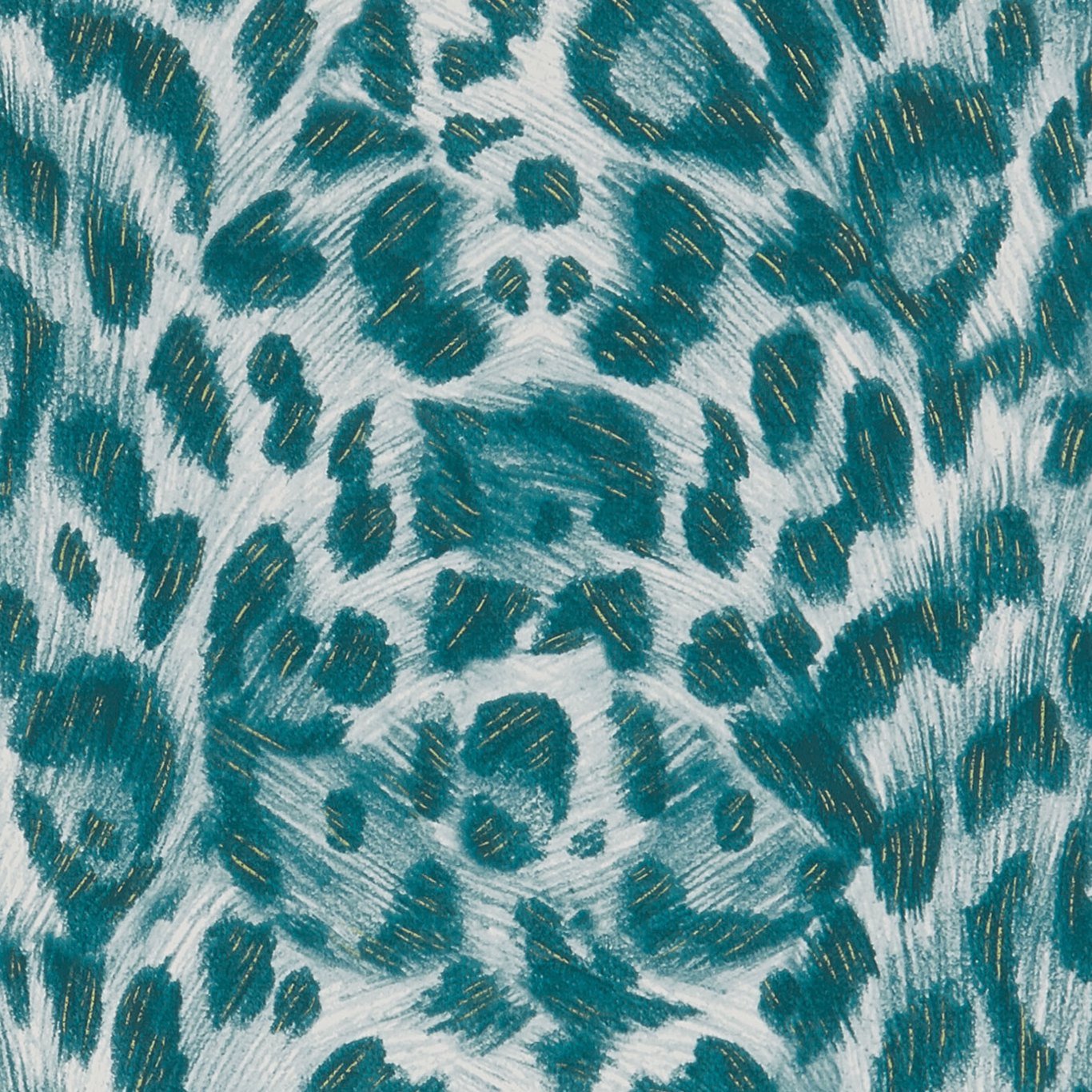 Felis Wallpaper - Teal/Lime - Clarke & Clarke - Emma J Shipley - W0115/10 - Premier Wallcovering