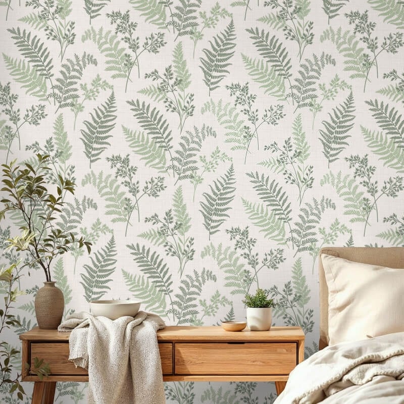 Fern Leaf Wallpaper - Green - Fine Décor - FD43769 - Premier Wallcovering