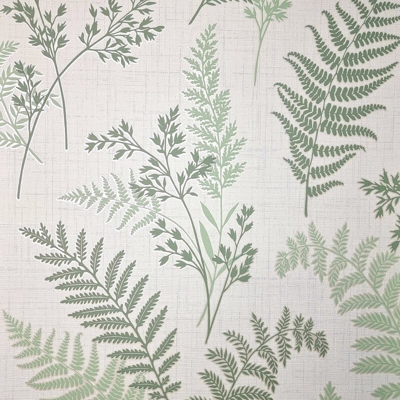 Fern Leaf Wallpaper - Green - Fine Décor - FD43769 - Premier Wallcovering