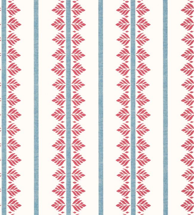 Fern Stripe Wallpaper - Red and Blue - AT15105 - Anna French - Premier Wallcovering