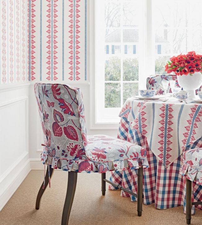 Fern Stripe Wallpaper - Blush - AT15100 - Anna French - Premier Wallcovering