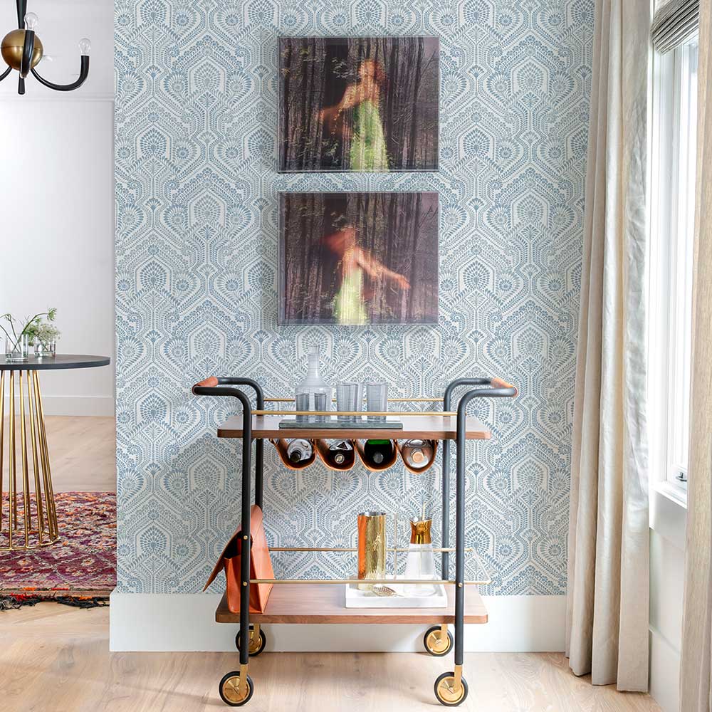 Fernback Wallpaper - Blue - A Street Prints - FD26611 - Premier Wallcovering