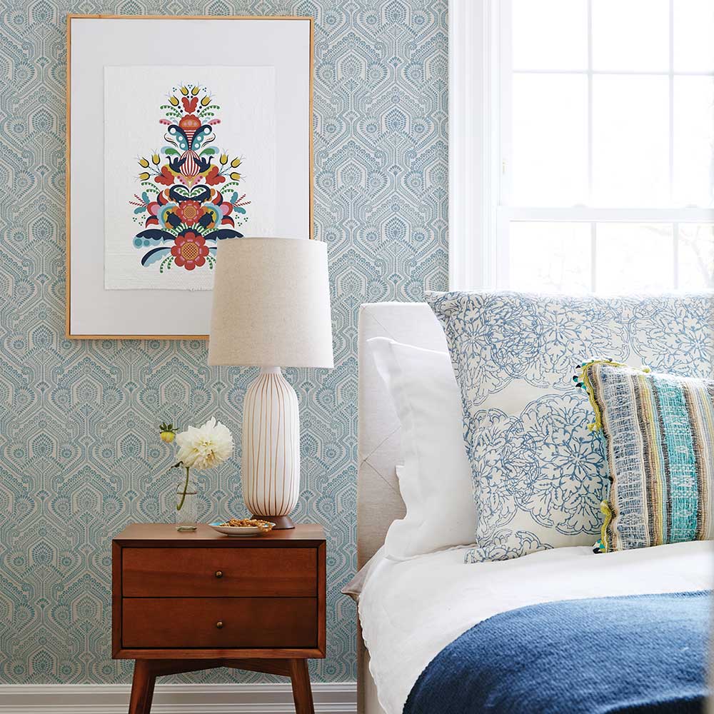 Fernback Wallpaper - Blue - A Street Prints - FD26611 - Premier Wallcovering