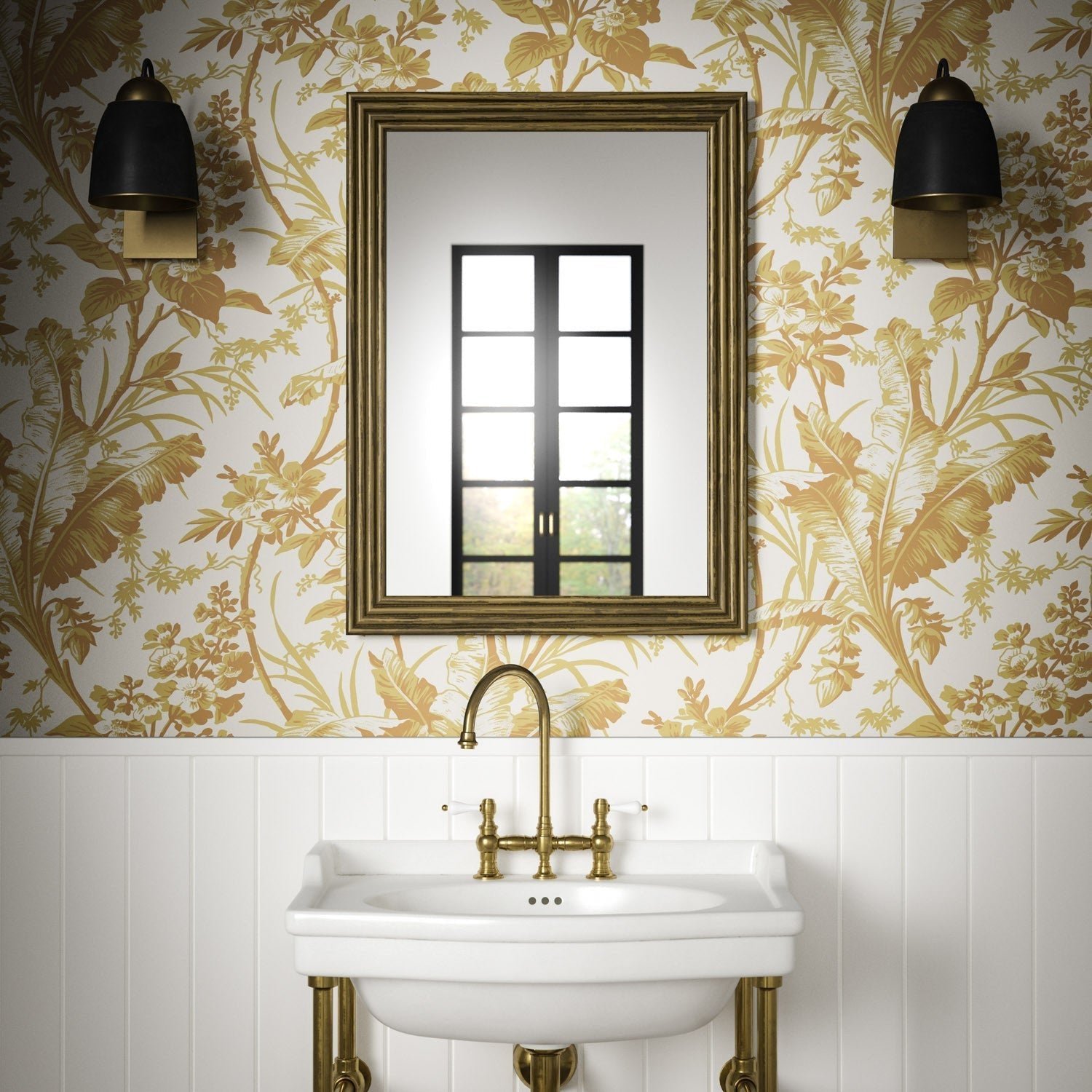 Fernbrook Wallpaper - Ochre - Warner House - Premier Wallcovering