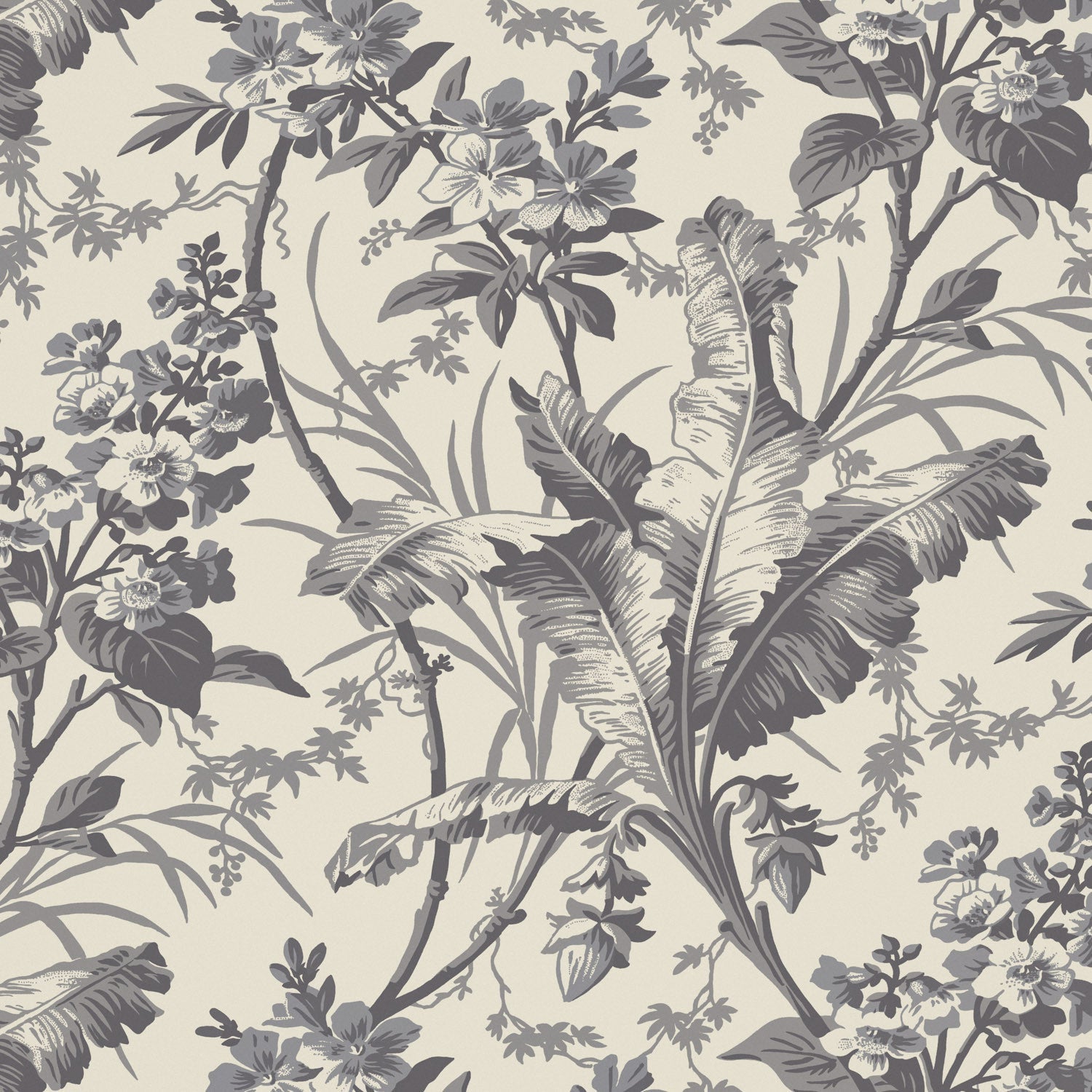 Fernbrook Wallpaper - Charcoal - Warner House - Premier Wallcovering