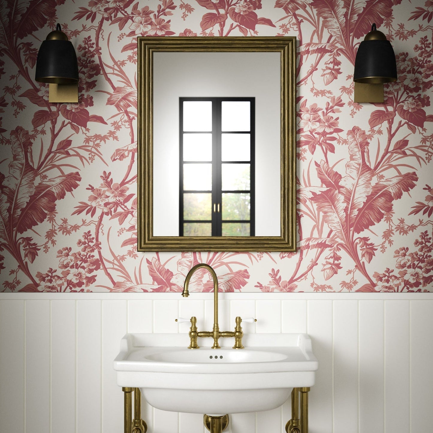 Fernbrook Wallpaper - Red - Warner House - Premier Wallcovering