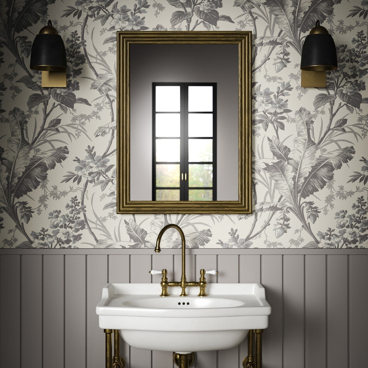 Fernbrook Wallpaper - Charcoal - Warner House - Premier Wallcovering