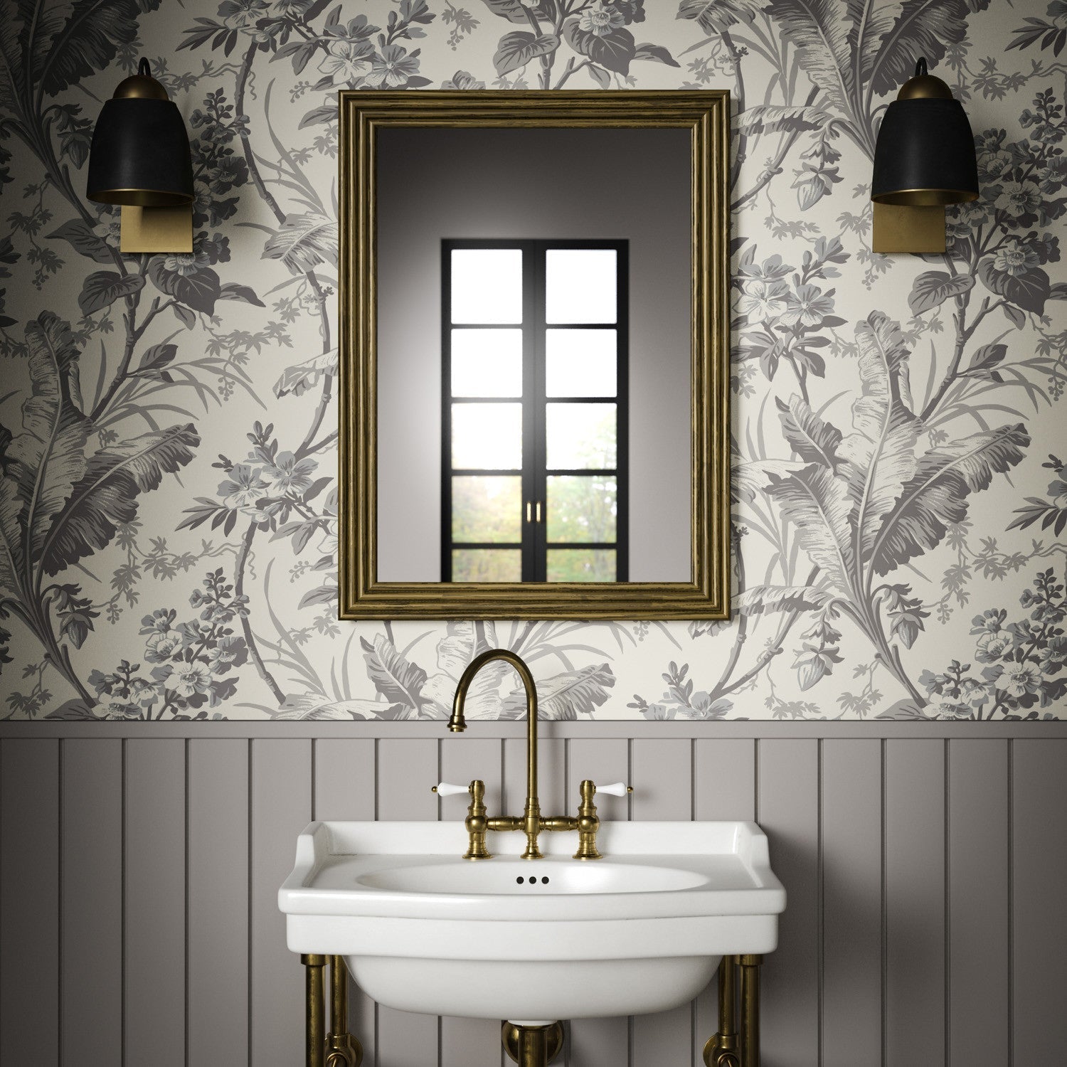 Fernbrook Wallpaper - Charcoal - Warner House - Premier Wallcovering