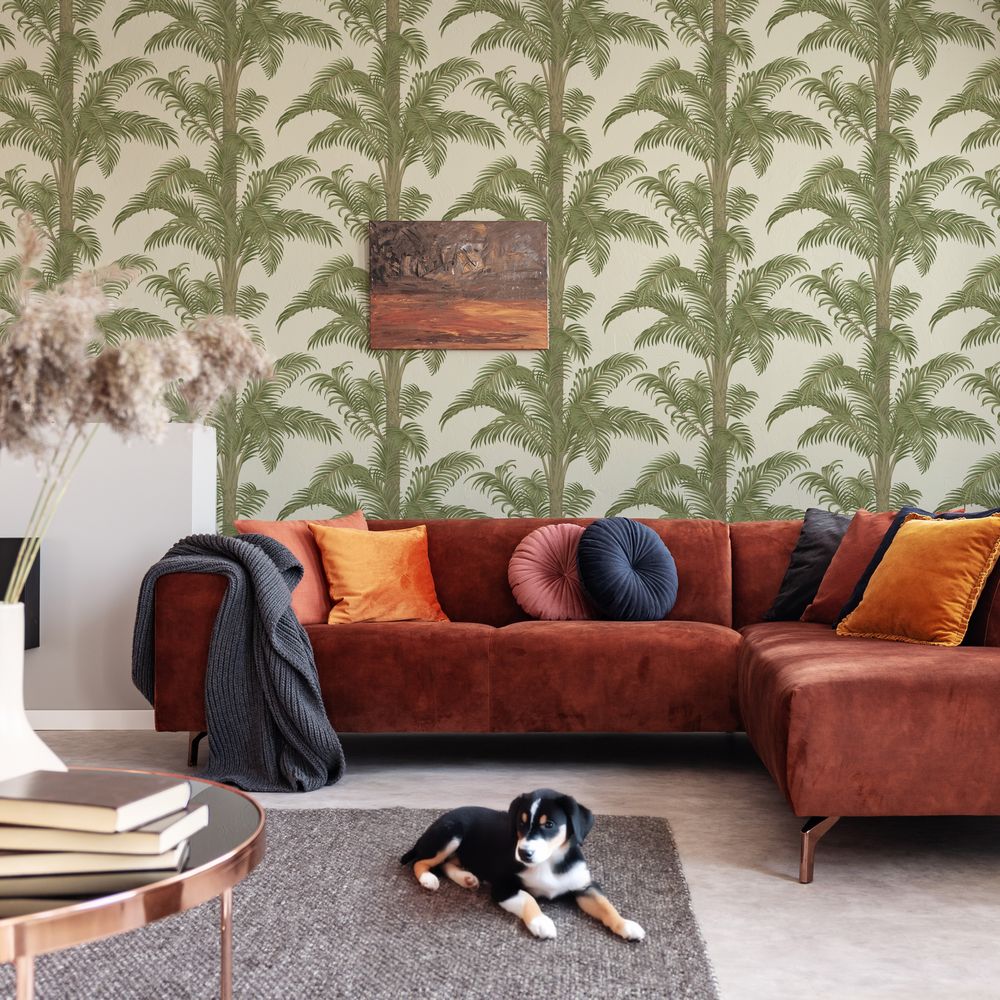 Ferndale Wallpaper - Soft Olive - Timothy Wilman - TW2521 - Premier Wallcovering