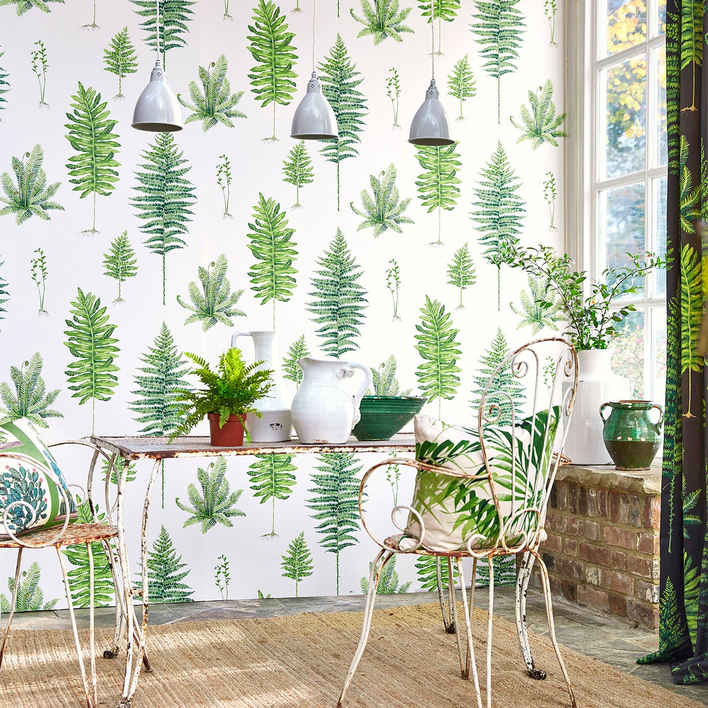 Fernery Wallpaper - Botanical Green - Sanderson - DGLW216633 - Premier Wallcovering