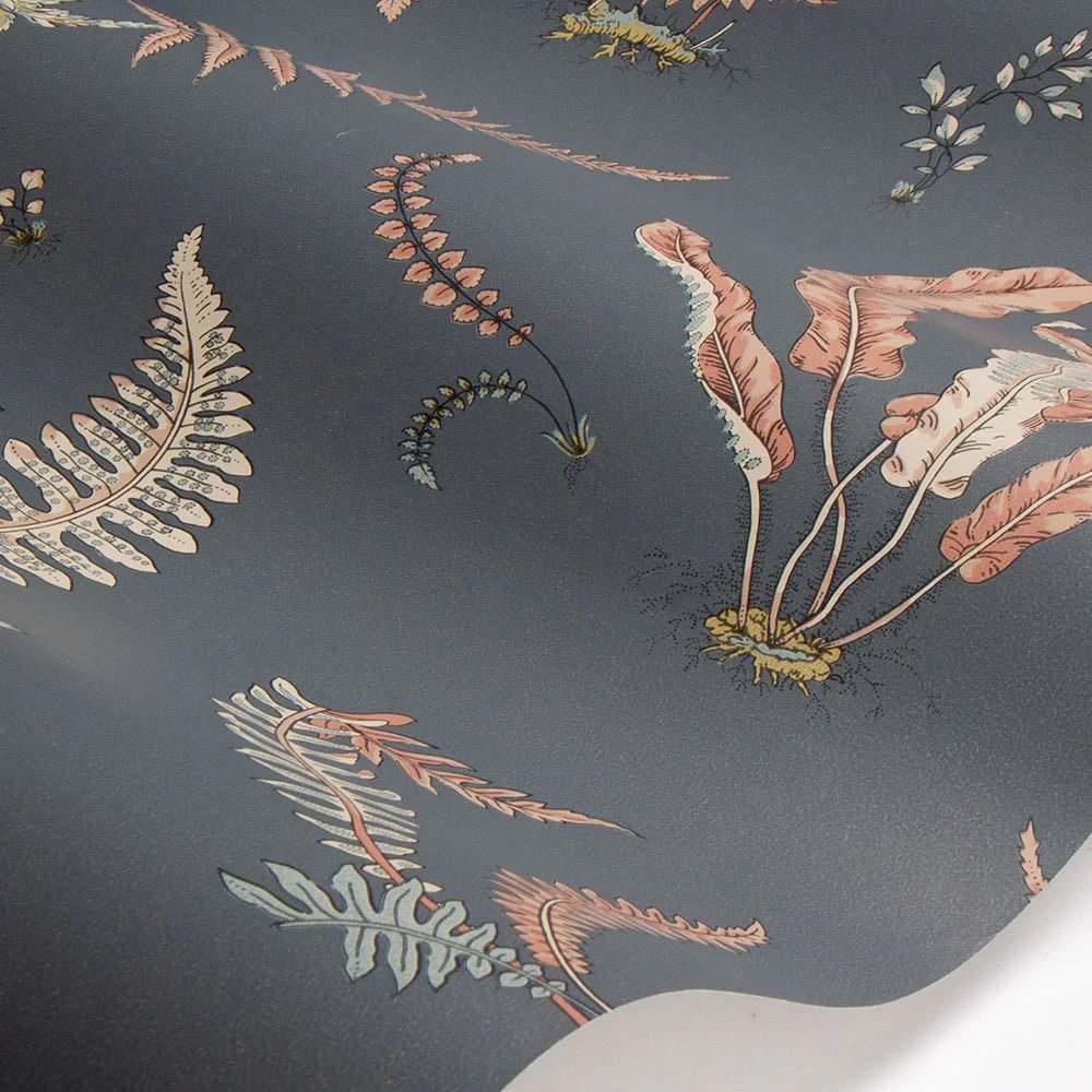 Ferns Wallpaper - Coral / Charcoal - GP & J Baker - BW45044/13 - Premier Wallcovering