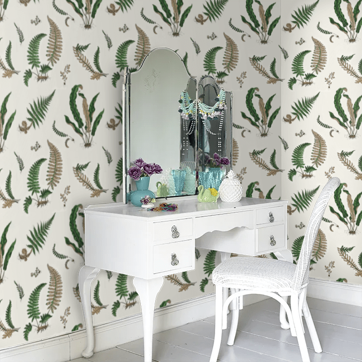 Ferns Wallpaper - Green / Cream - GP & J Baker - BW45044/1 - Premier Wallcovering