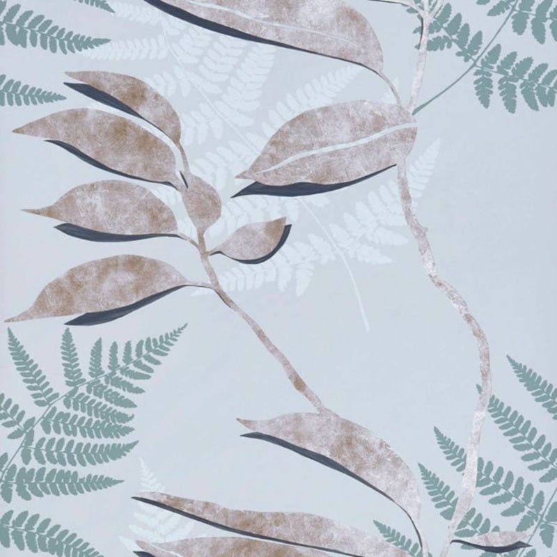 Feuille Dor Wallpaper - Stone / Gilver - Osborne & Little - W7331-05 - Premier Wallcovering