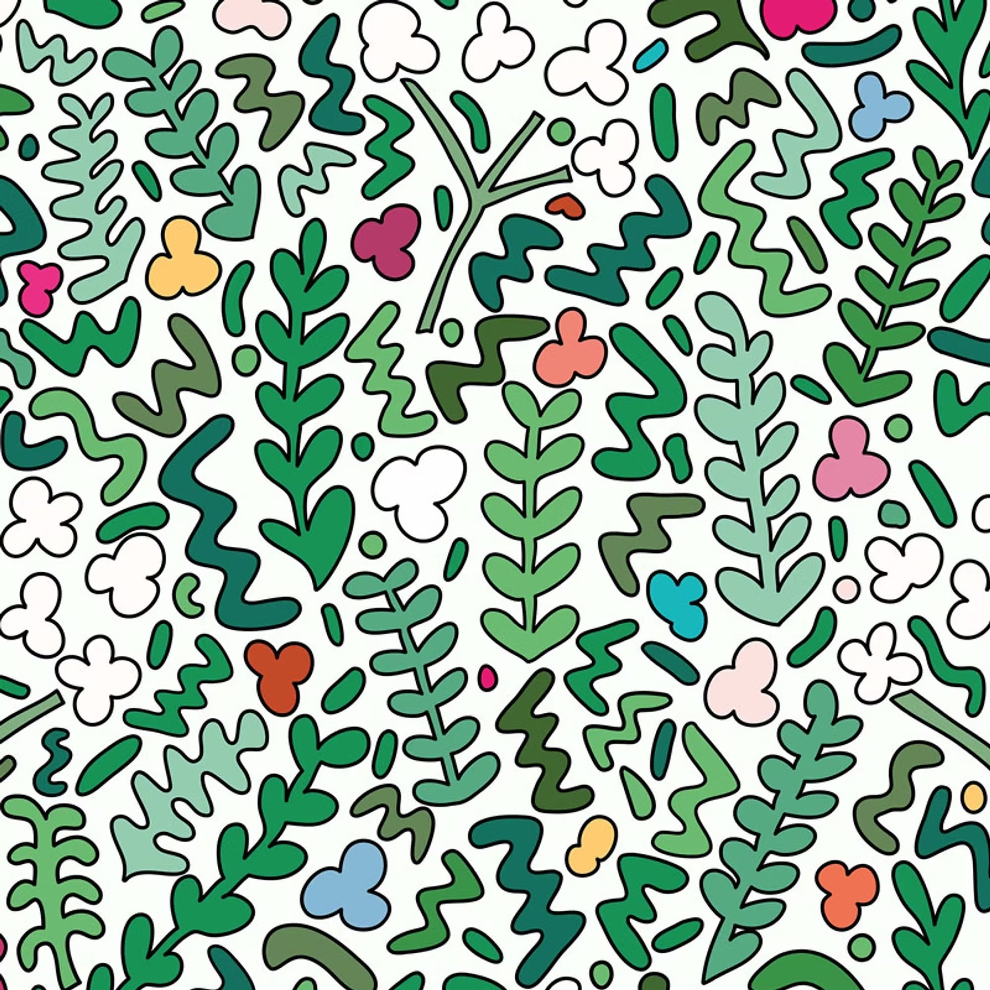 Fields of Joy Wallpaper - White - Ottoline - W/SW/FOY/101/1 - Premier Wallcovering