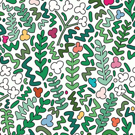 Fields of Joy Wallpaper - White - Ottoline - W/SW/FOY/101/1 - Premier Wallcovering