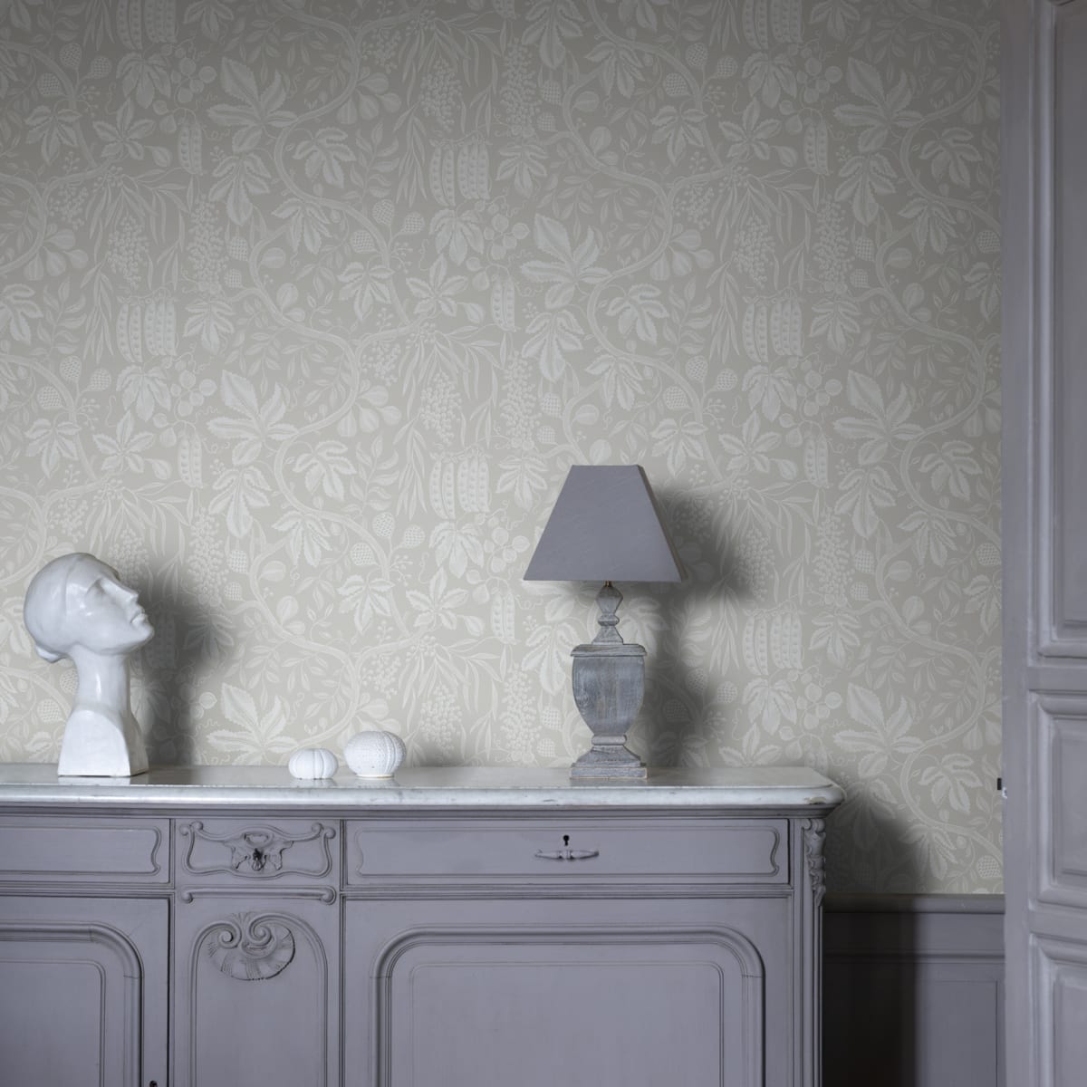 Fig Garden Wallpaper - Sandstone - Sandberg - S10258 - Premier Wallcovering