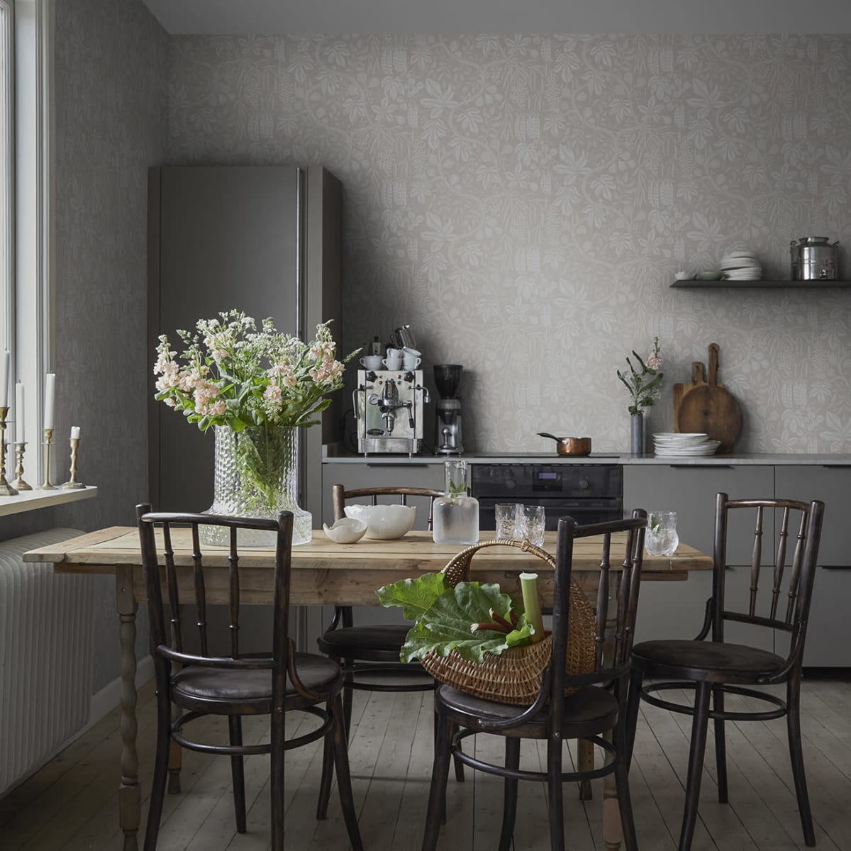 Fig Garden Wallpaper - Sandstone - Sandberg - S10258 - Premier Wallcovering