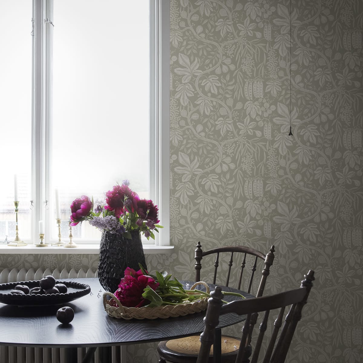 Fig Garden Wallpaper - Garden Green - Sandberg - S10259 - Premier Wallcovering