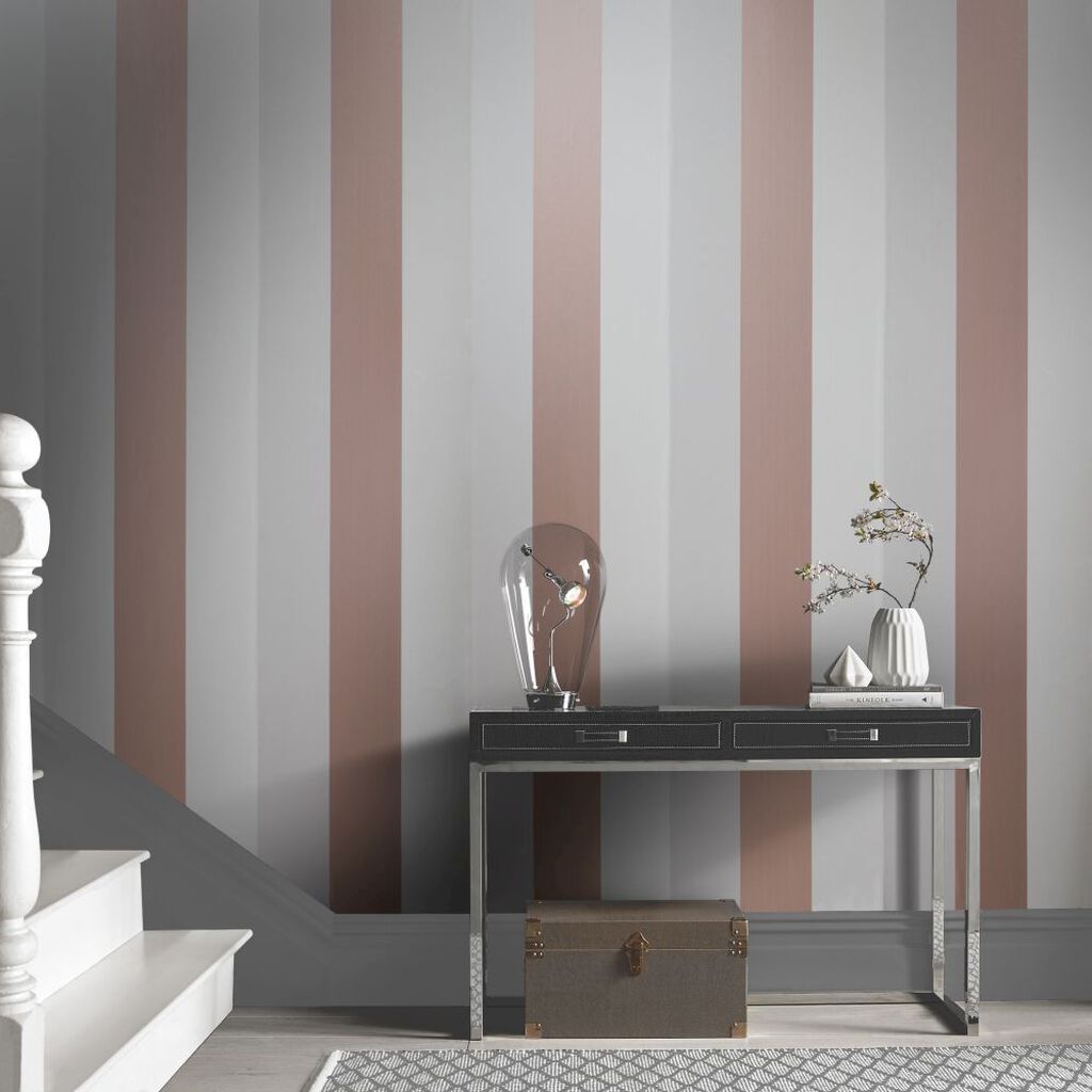 Figaro Wallpaper - Rose Gold Mink - Graham & Brown - 103530 - Premier Wallcovering