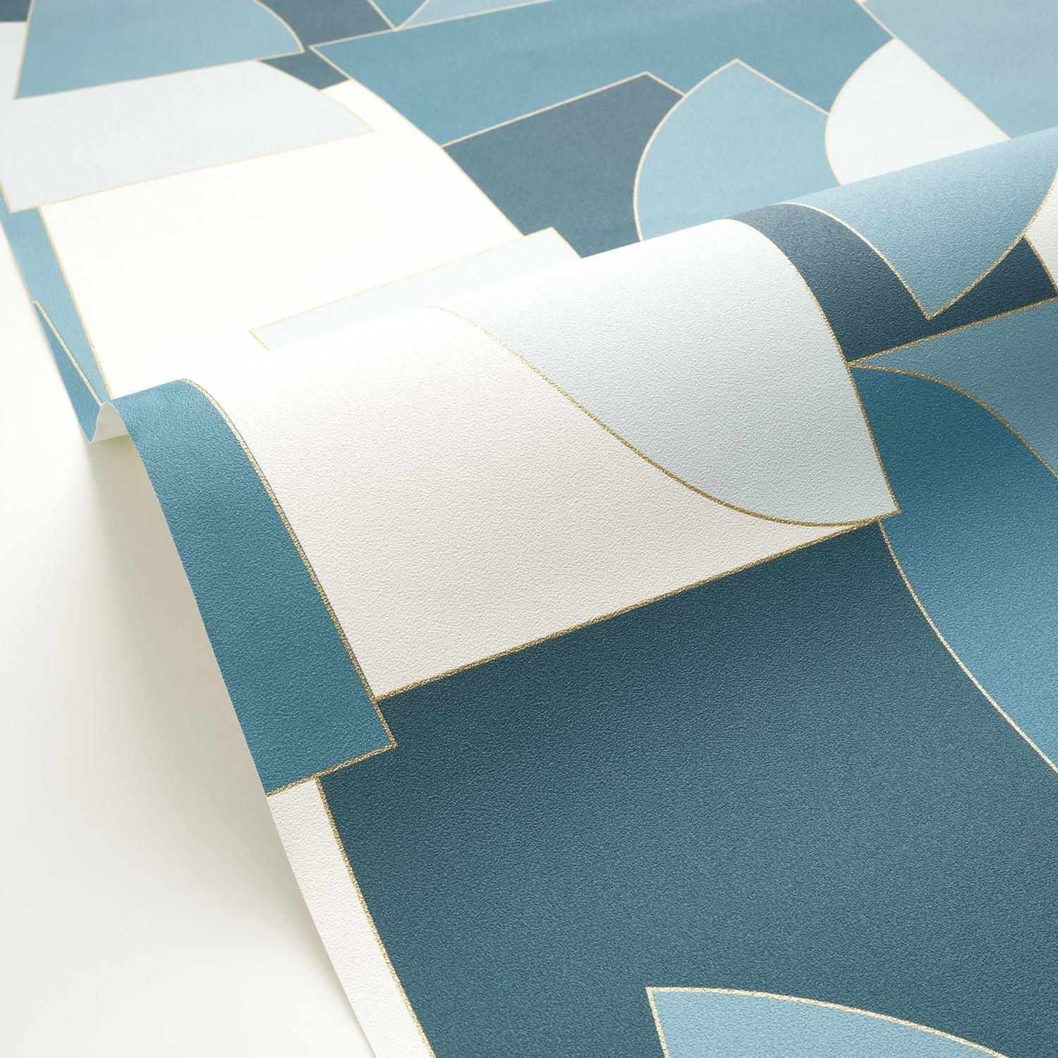 Figures Wallpaper - Bleu Petrole - Caselio - 105010644 - Premier Wallcovering