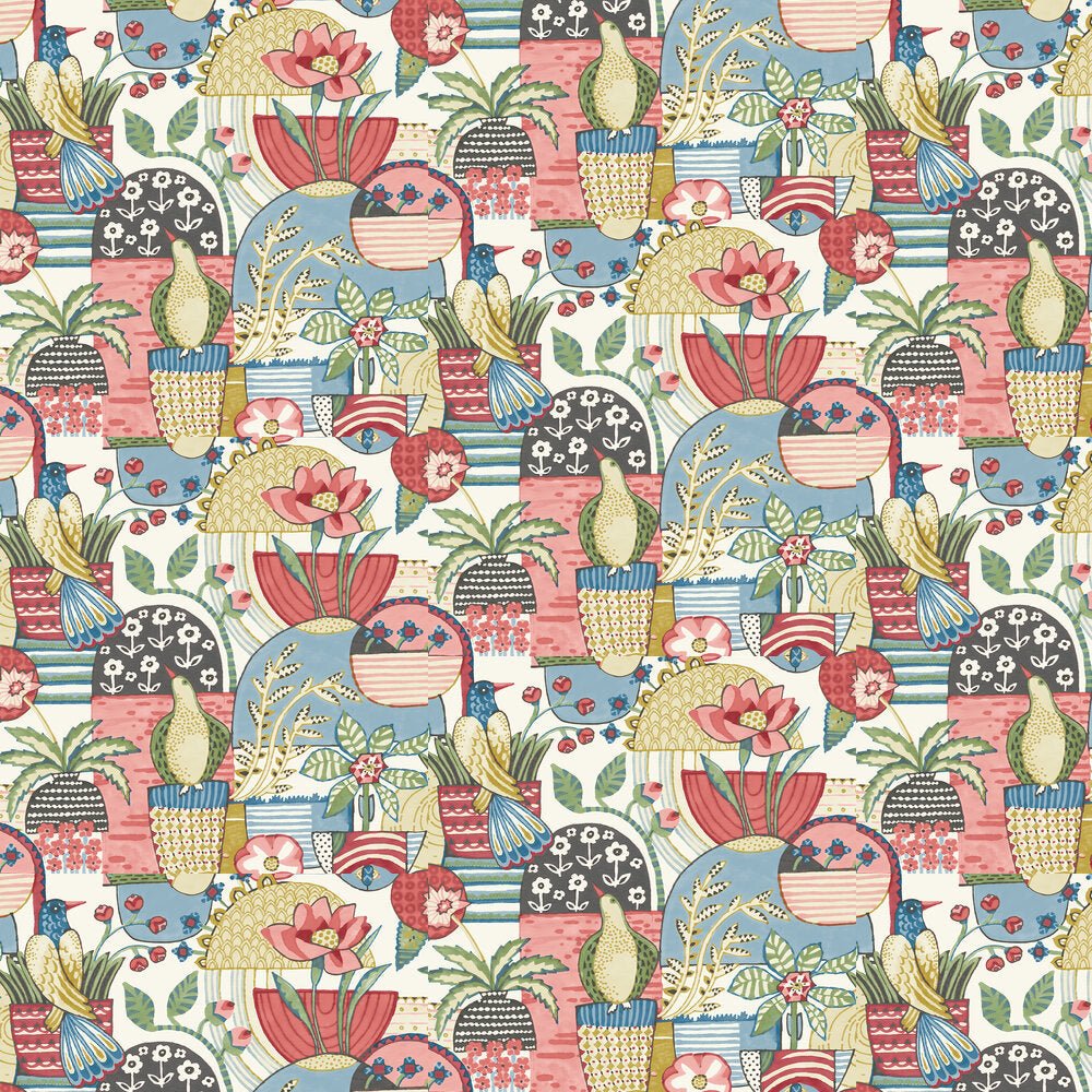 Fika Wallpaper - Blue/red - A Street Prints - FD26557 - Premier Wallcovering
