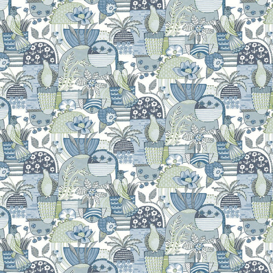 Fika Wallpaper - Blue - A Street Prints - FD26555 - Premier Wallcovering