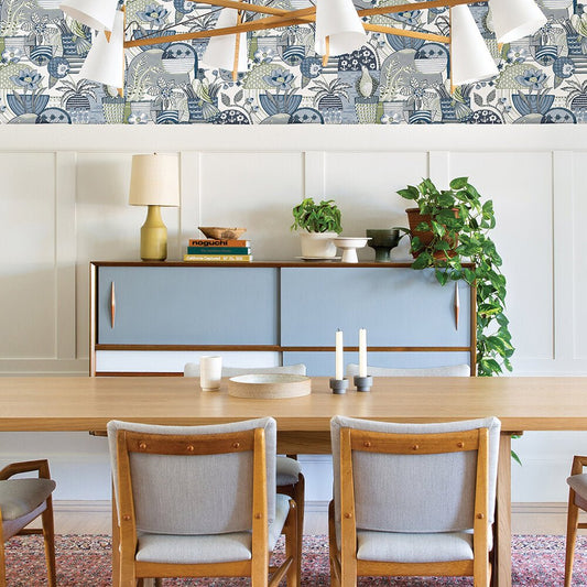 Fika Wallpaper - Blue - A Street Prints - FD26555 - Premier Wallcovering