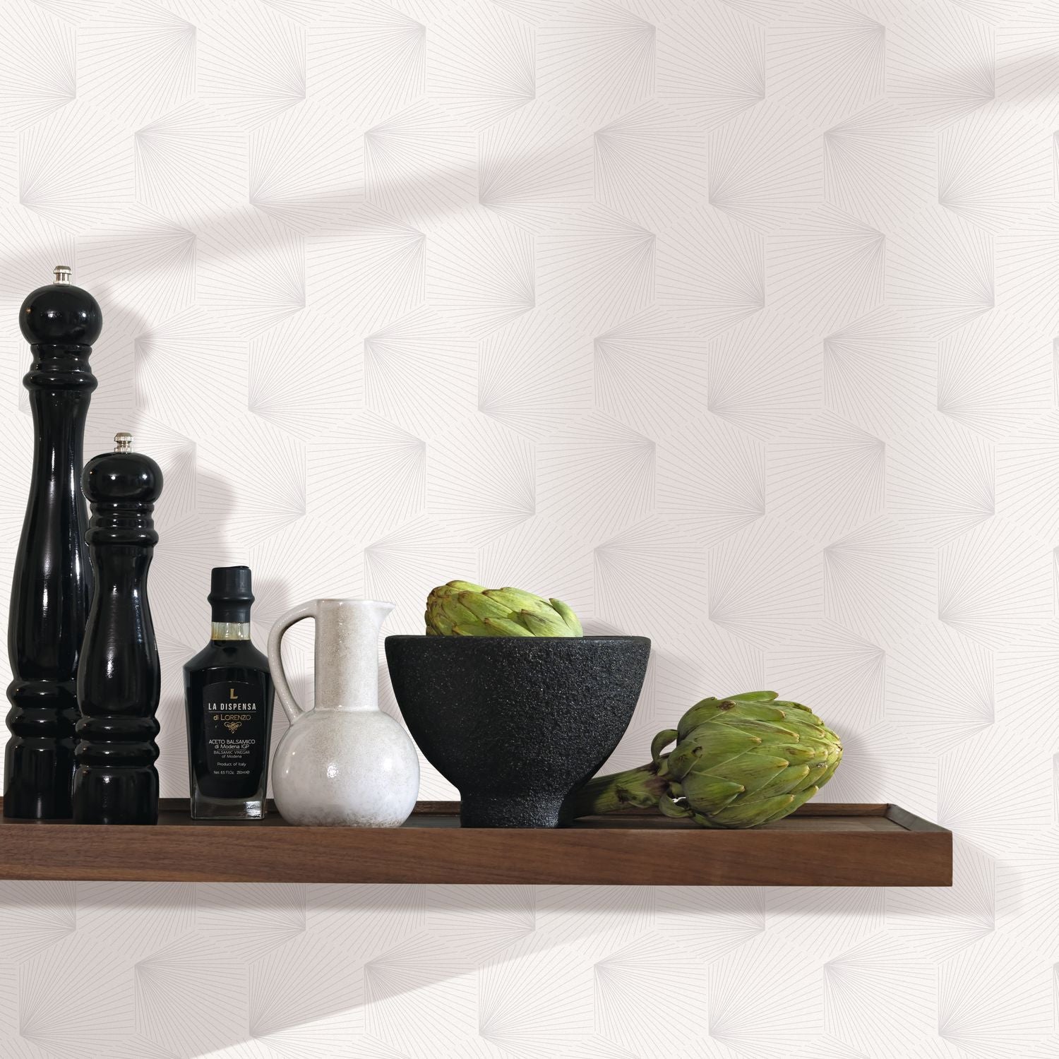 Filament Wallpaper - Gris Souris Argent - Caselio - 105520945 - Premier Wallcovering