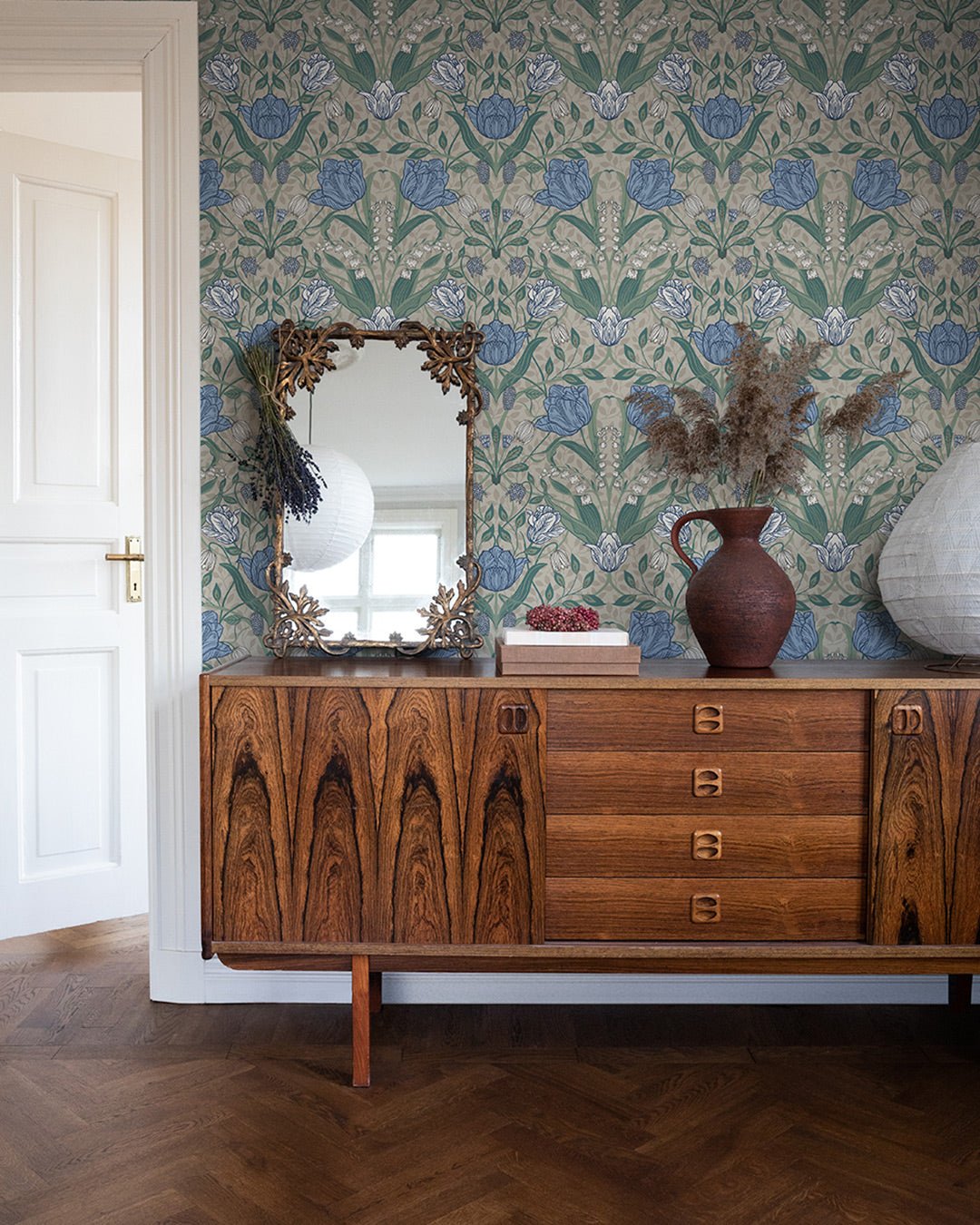 Filippa Wallpaper - Gray/Beige - Midbec - 33008 - Premier Wallcovering