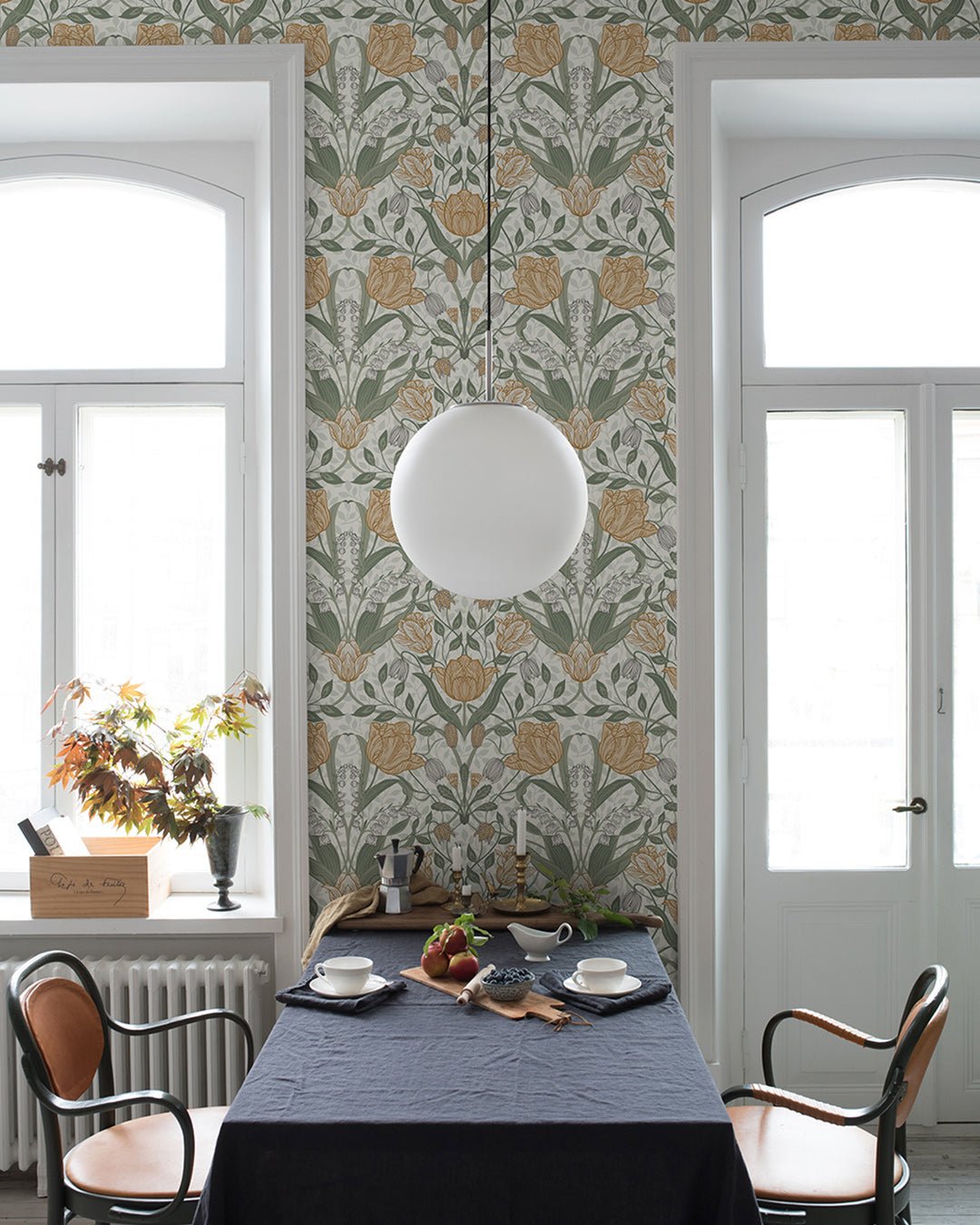 Filippa Wallpaper - Mustard Yellow - Midbec - 33006 - Premier Wallcovering