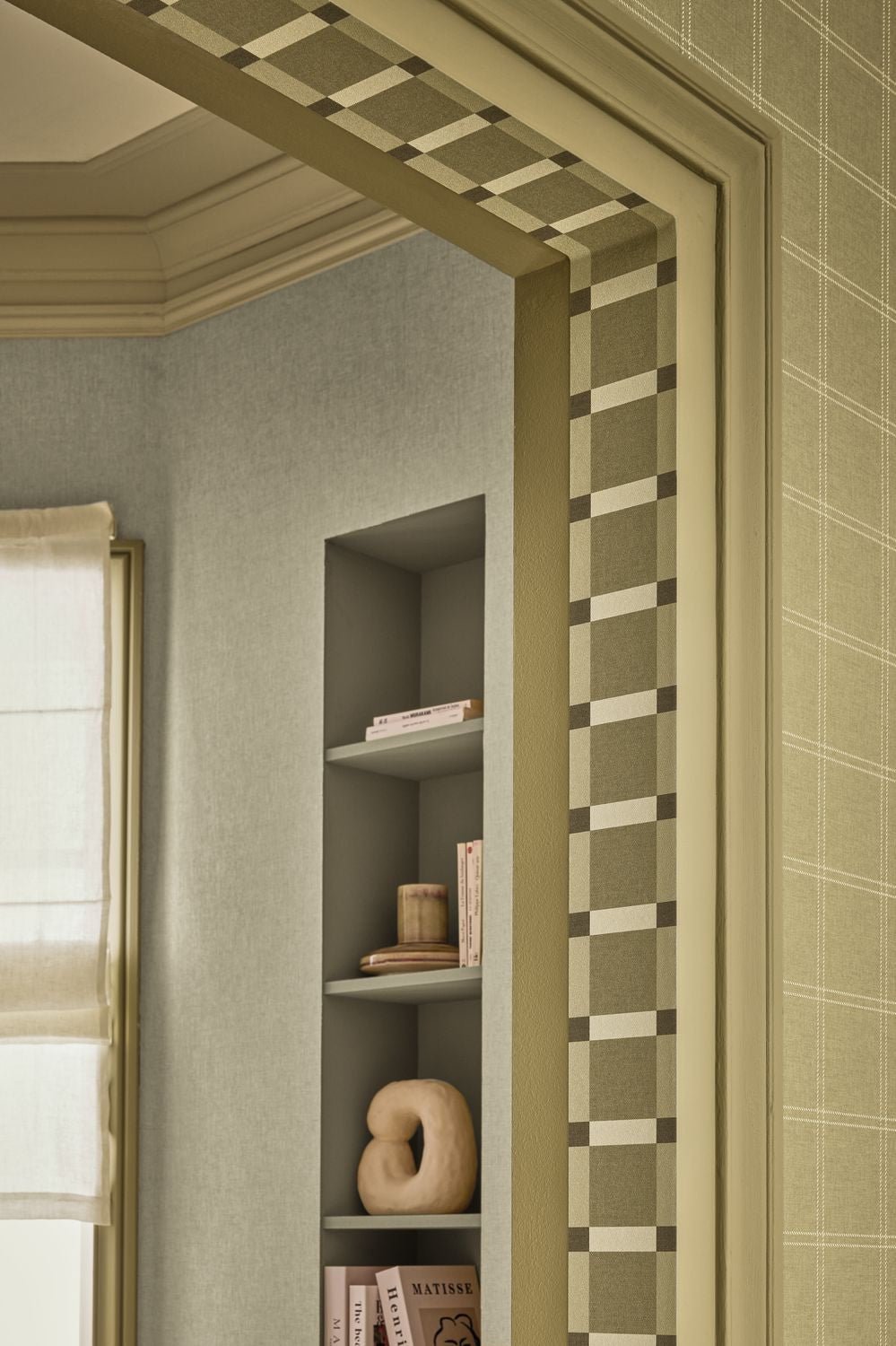 Fine Lines Wallpaper - Olive - Caselio - 106757156 - Premier Wallcovering
