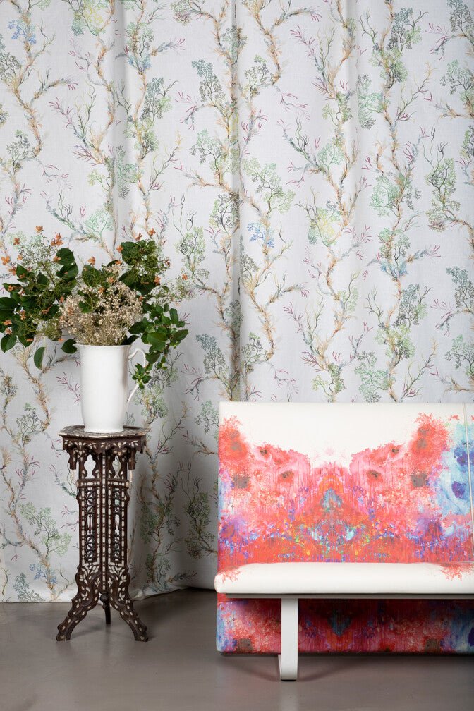 Fine Seaweed Fabric - White - Timorous Beasties - DIGIP/FINE/LU/01 - Premier Wallcovering