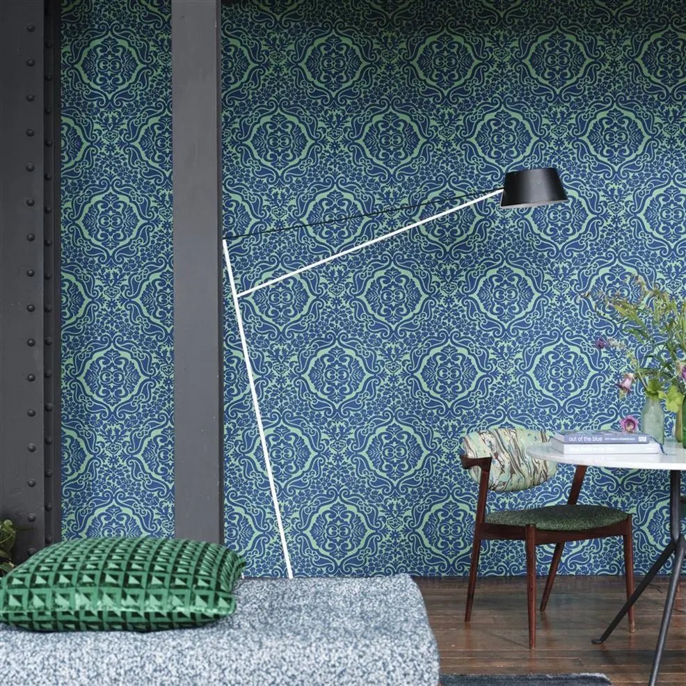 Fioravanti Wallpaper - Cobalt - Designers Guild - P446/07 - Premier Wallcovering