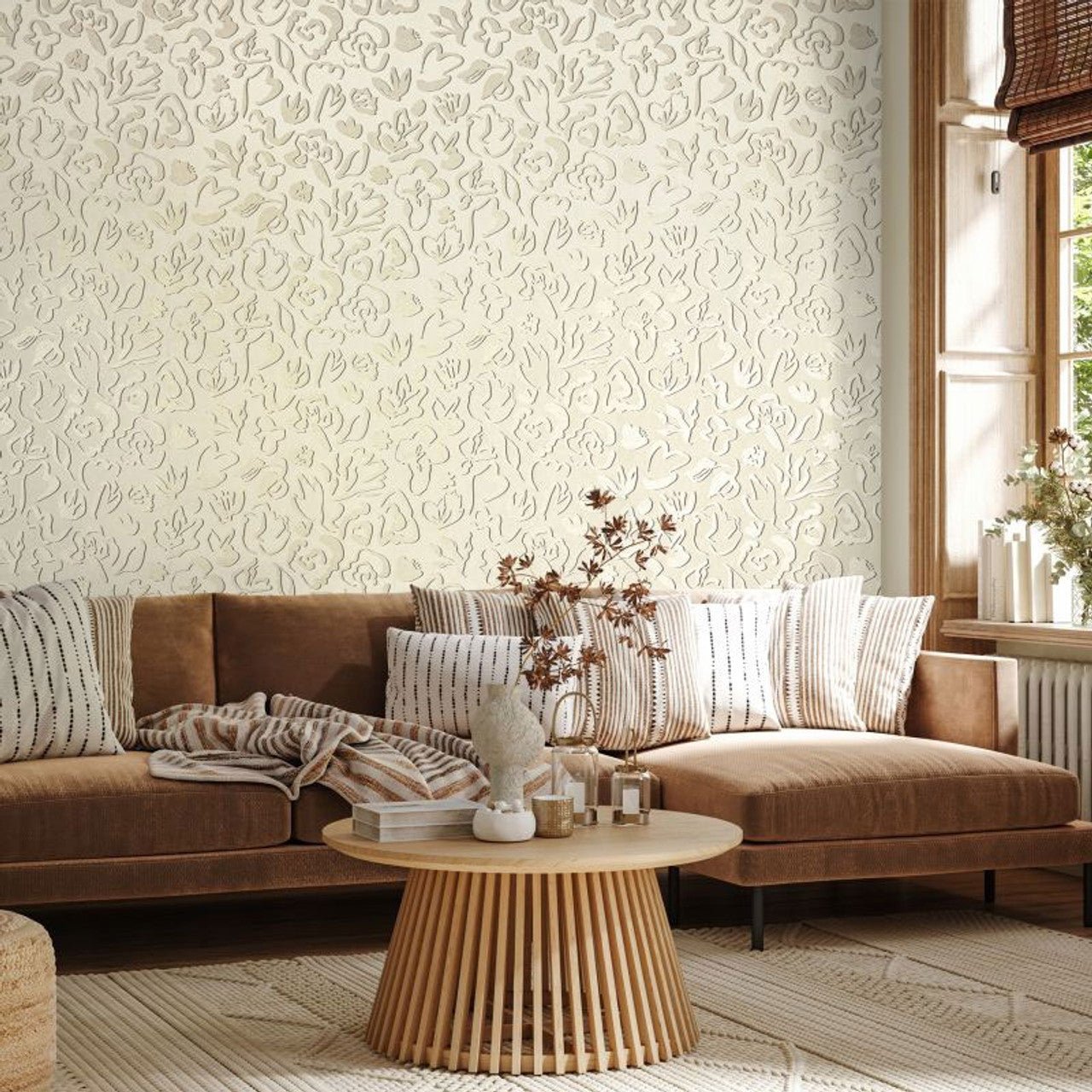 Fiore Salt Wallpaper - Himalayan Salt - Hohenberger - 65333 - Premier Wallcovering