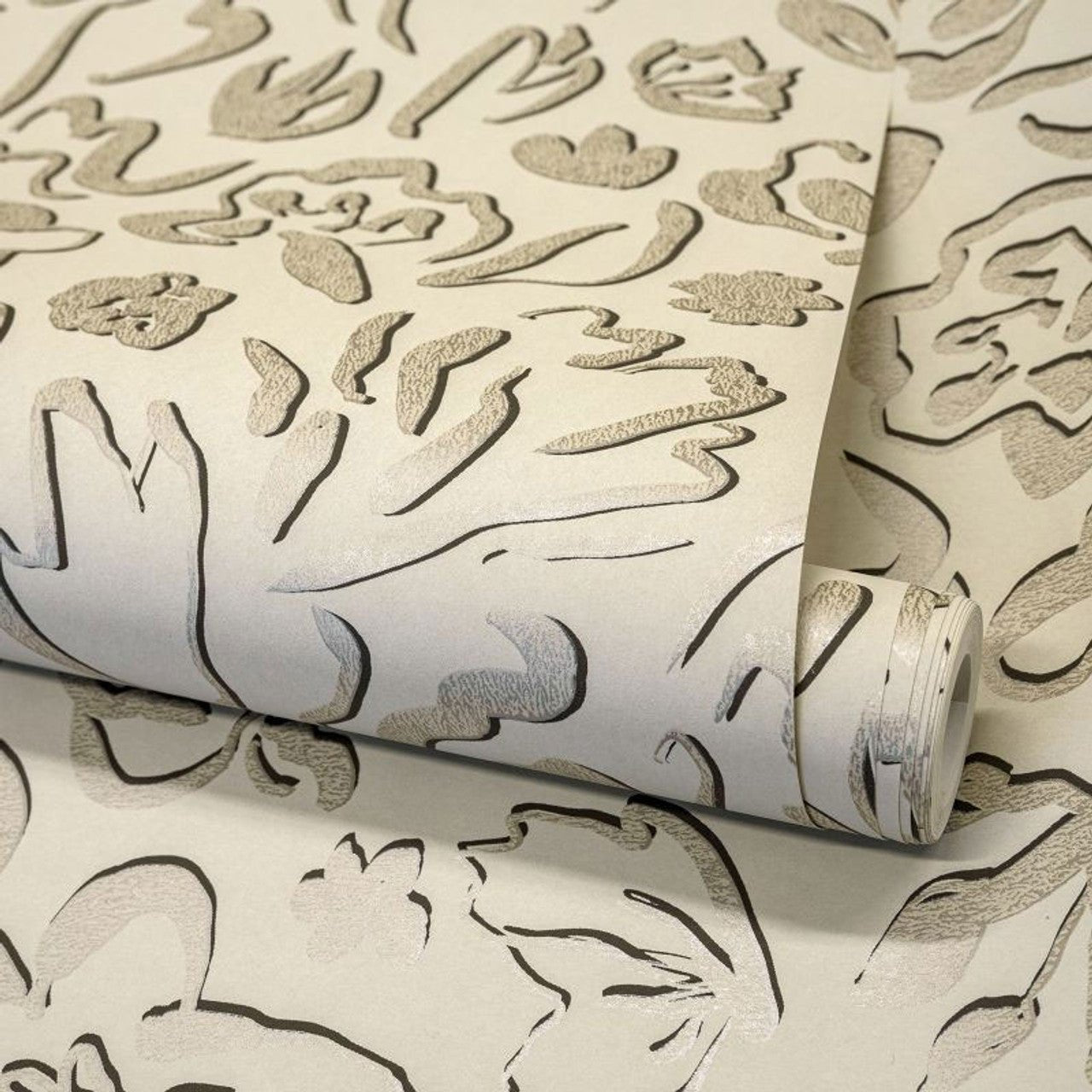 Fiore Salt Wallpaper - Pine Nut - Hohenberger - 65331 - Premier Wallcovering