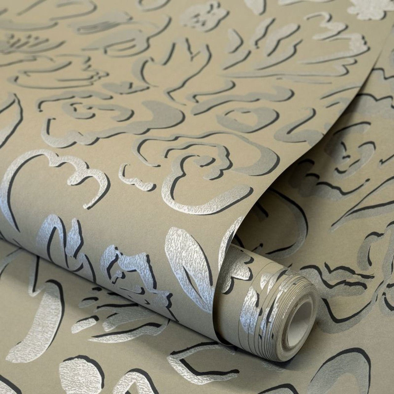 Fiore Salt Wallpaper - Nutmeg - Hohenberger - 65330 - Premier Wallcovering