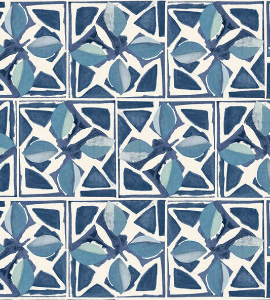 Fiori Wallpaper - Cobalt - Christopher Farr Cloth - CF1168 - 01 - Premier Wallcovering
