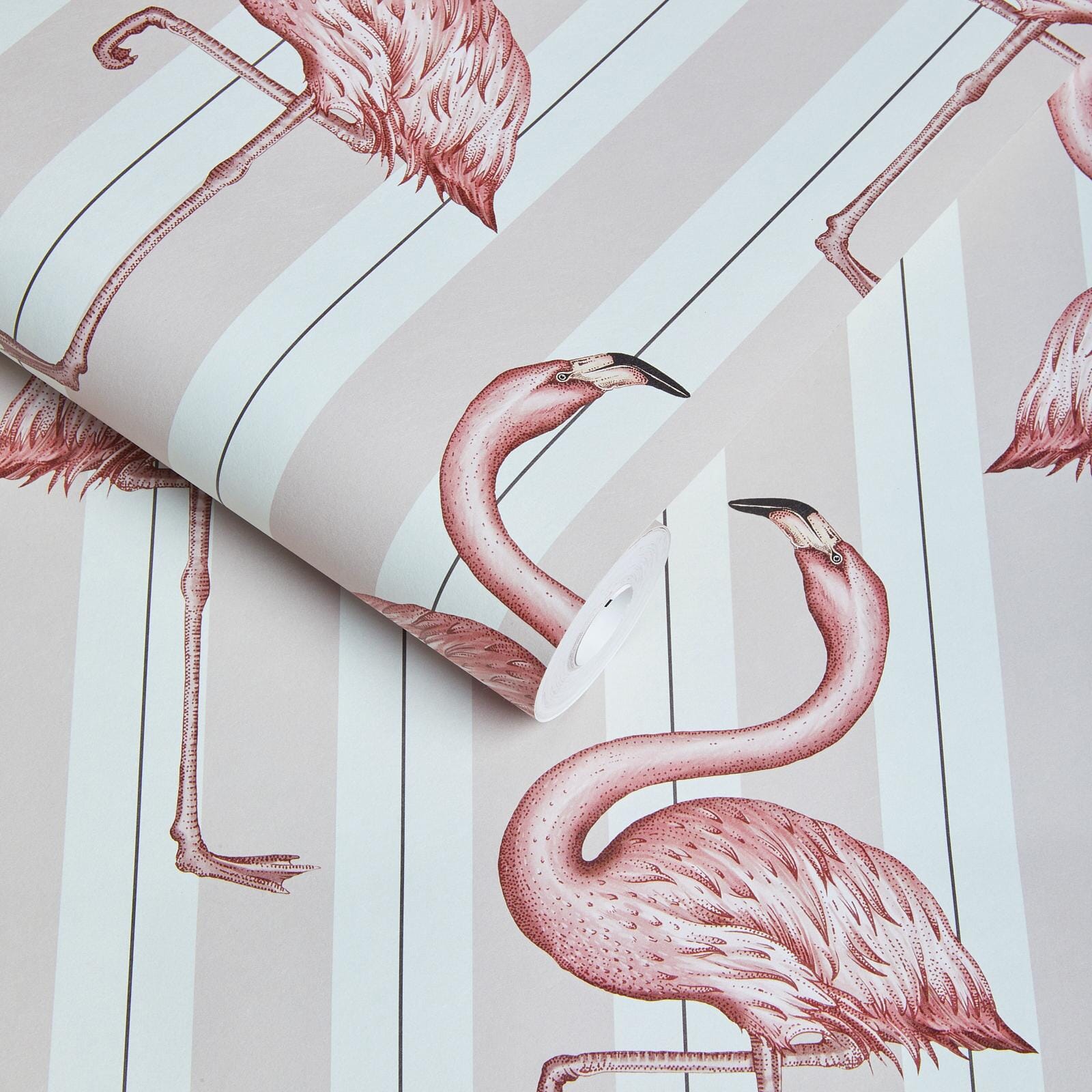 Flamboyance Wallpaper - Off - White & Macaroon - Pink - House of Hackney - 1 - WA - FLA - DI - MPK - XXX - Premier Wallcovering