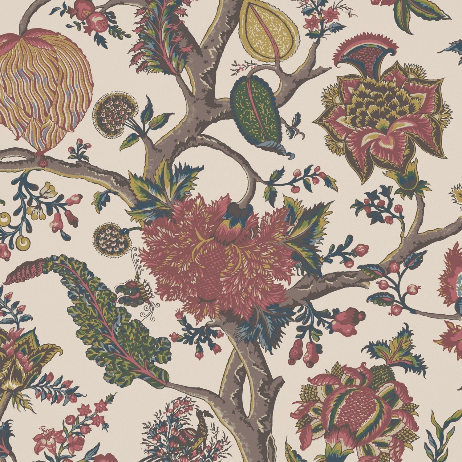 Flame Of The Forest Wallpaper - Antique - Warner House - Premier Wallcovering