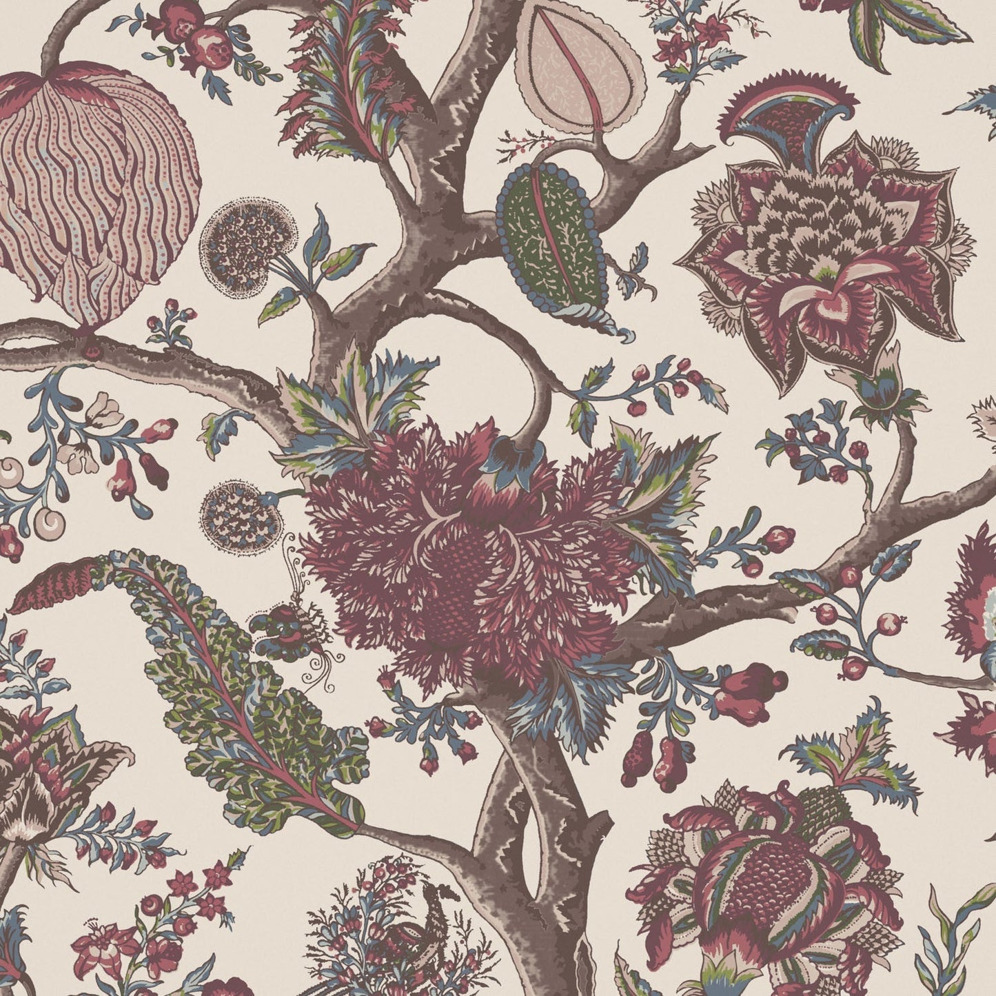 Flame Of The Forest Wallpaper - Mulberry - Warner House - Premier Wallcovering