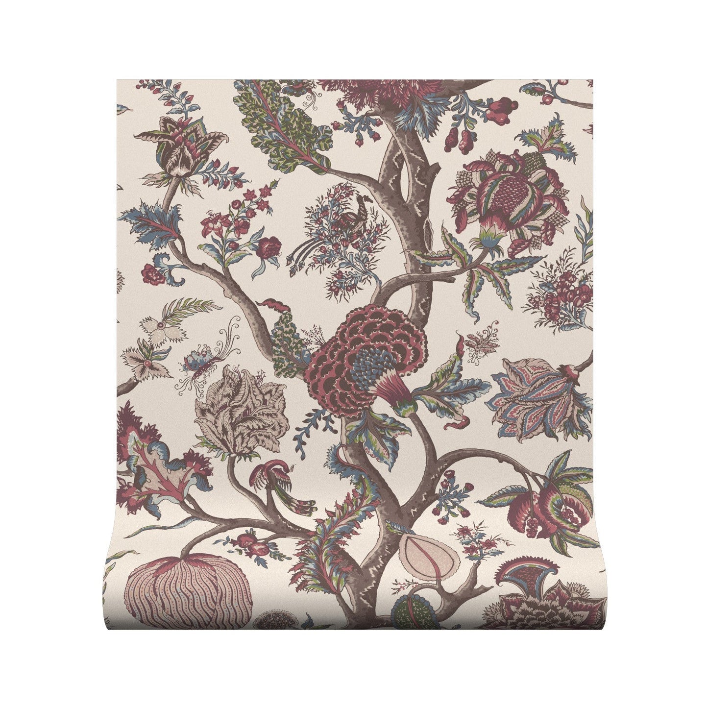 Flame Of The Forest Wallpaper - Mulberry - Warner House - Premier Wallcovering