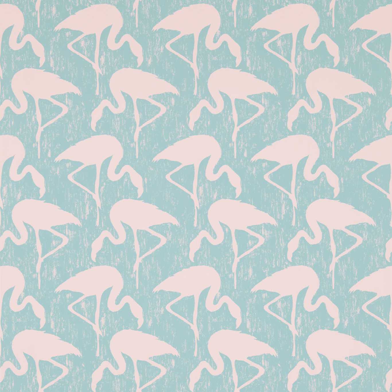 Flamingos Wallpaper - Turquoise Pink - DVIN214569 - Sanderson - Premier Wallcovering