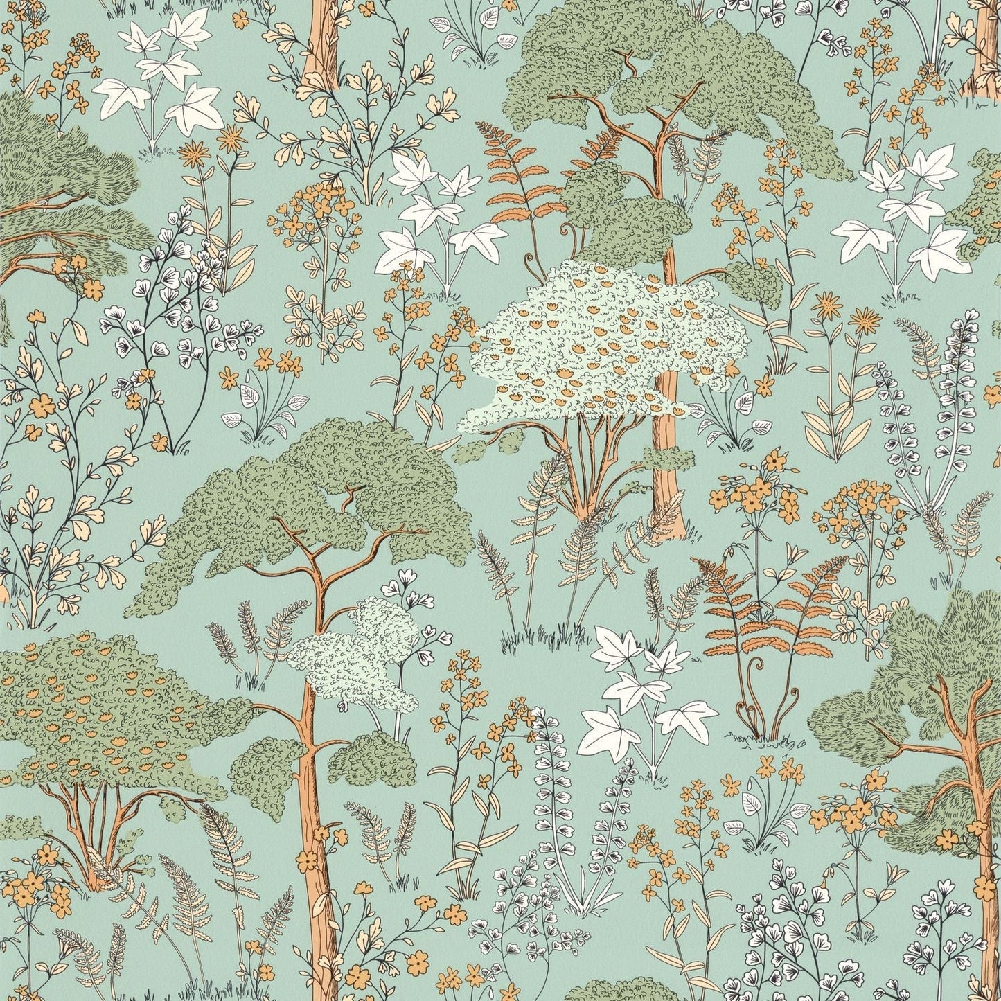 Flaner Wallpaper - Menthe - Caselio - 103557007 - Premier Wallcovering