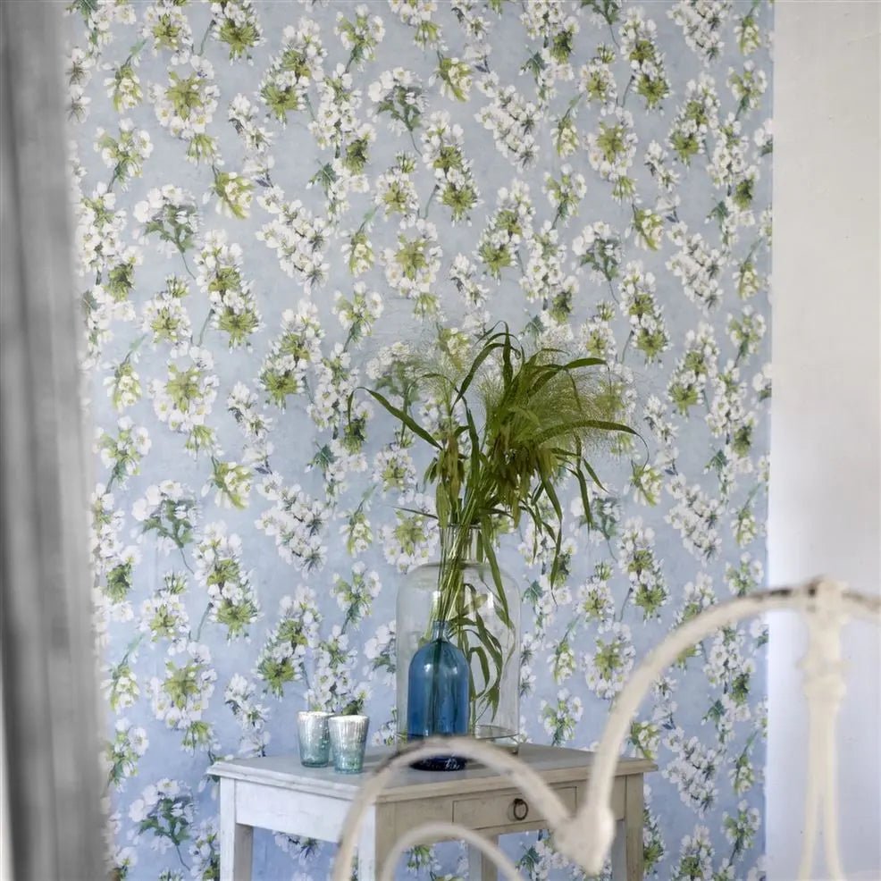 Fleur D'Assam Wallpaper - Sky - Designers Guild - PDG1148/06 - Premier Wallcovering