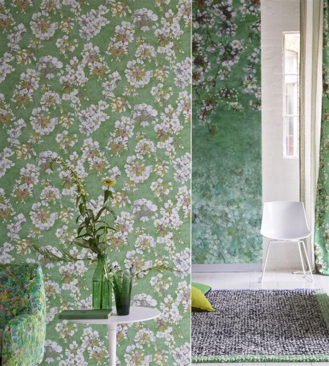 Fleur D'Assam Wallpaper - Emerald - PDG1148/02 - Designers Guild - Premier Wallcovering