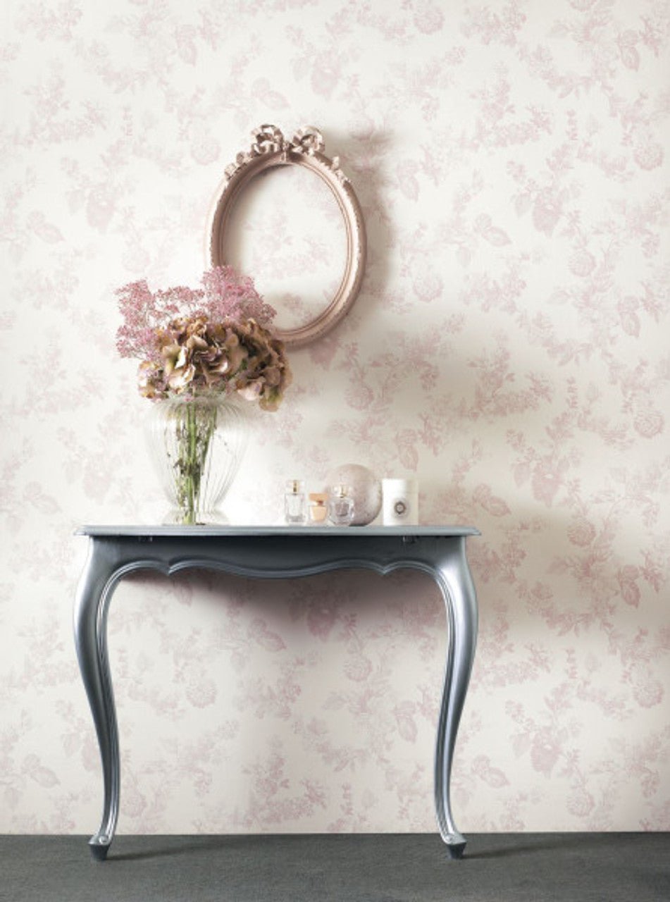 Fleur Fontainebleau Wallpaper - Grey - Casadeco - 81561203 - Premier Wallcovering