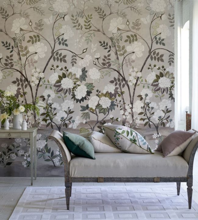 Fleur Orientale Wallpaper - Pale Birch - PDG1152/02 - Designers Guild - Premier Wallcovering