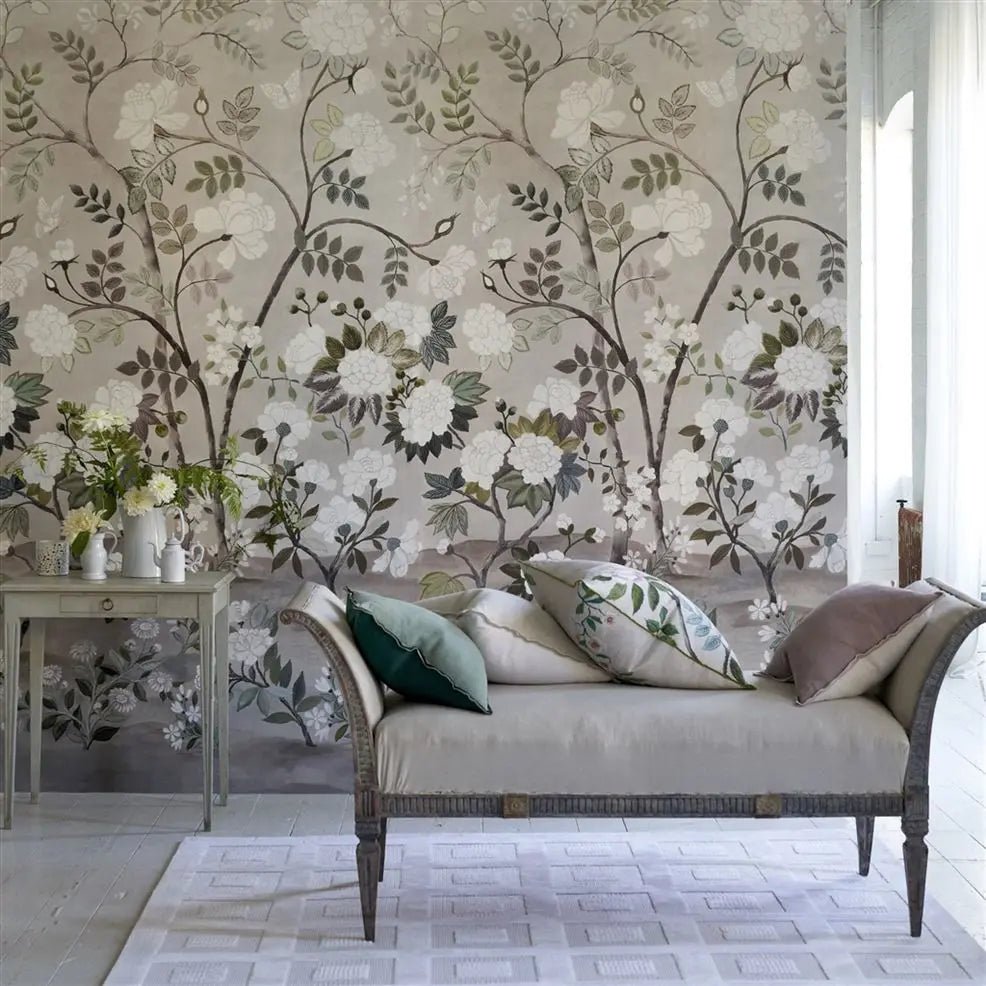 Fleur Orientale Wallpaper - Pale Birch - Designers Guild - PDG1152/02 - Premier Wallcovering