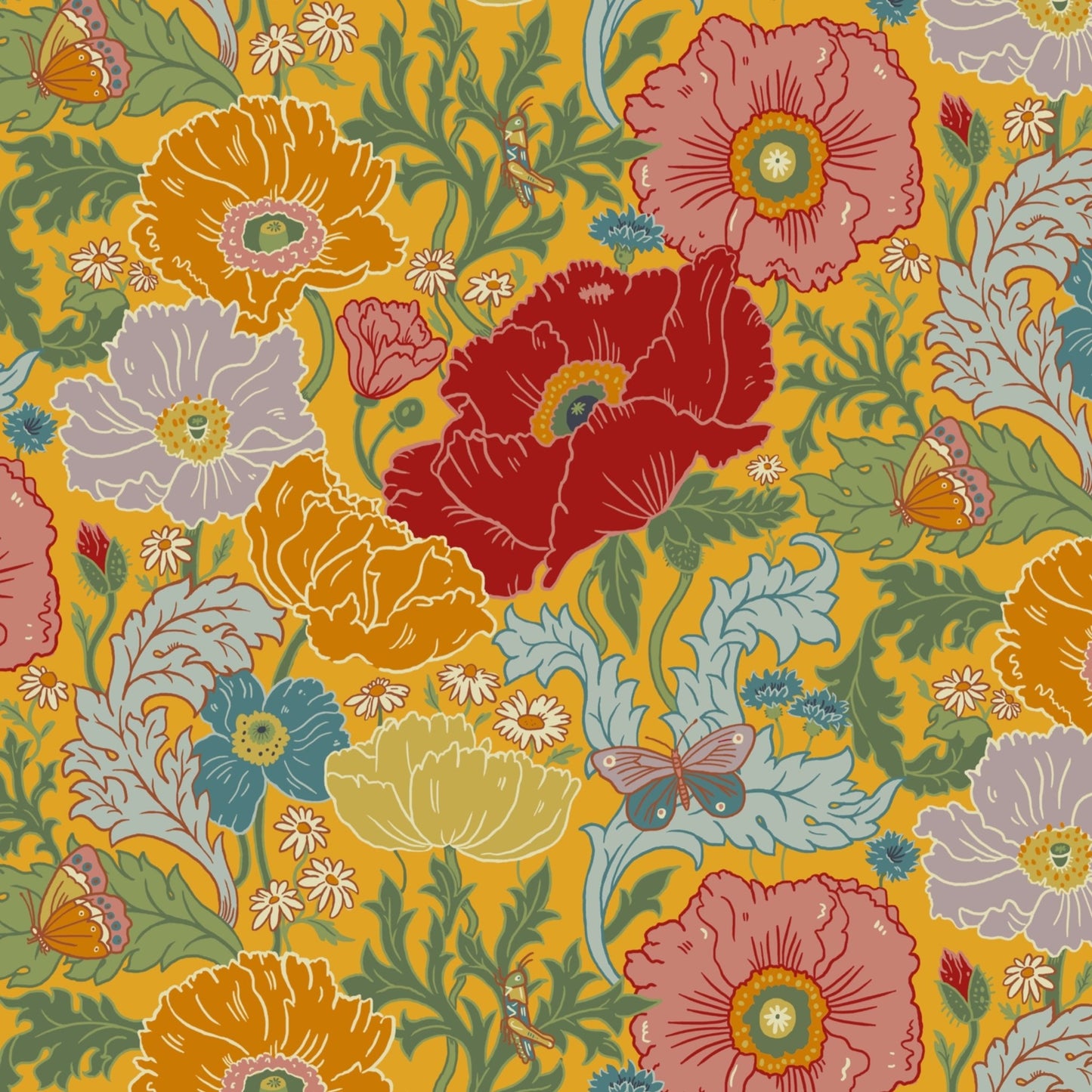 Fleur Wallpaper - Pomelo - Wear The Walls - FLPY807652 - Premier Wallcovering