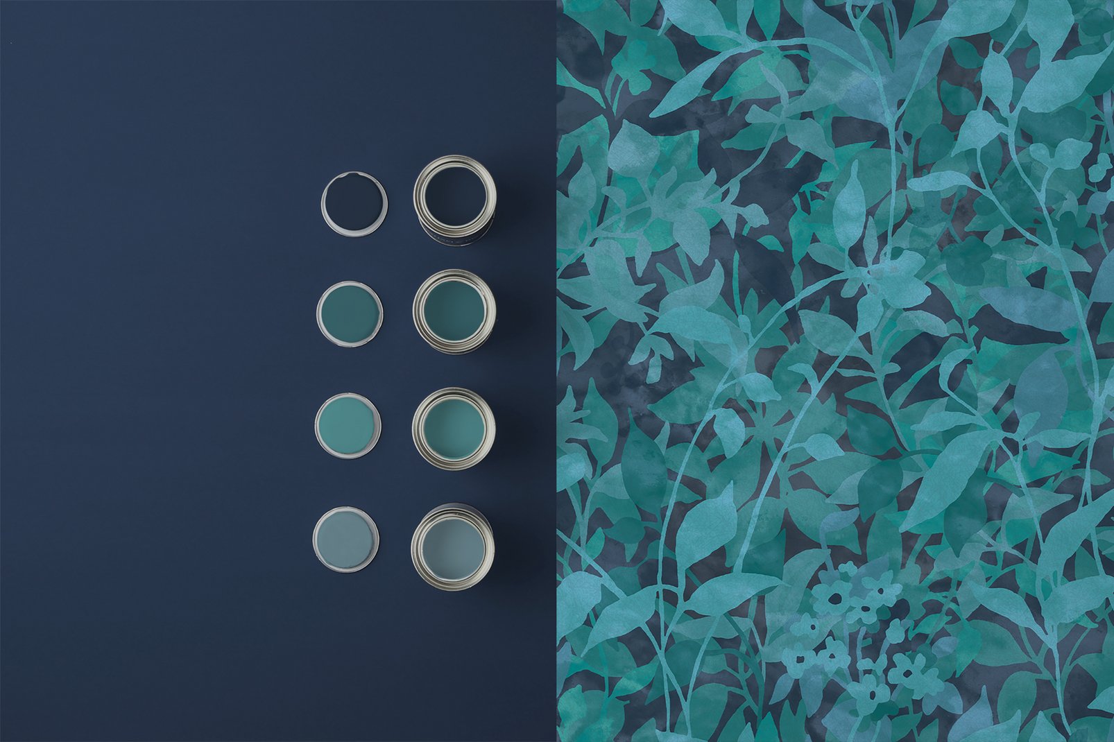 Fleur Wallpaper - Midnight - Graham & Brown - 124116 - Premier Wallcovering